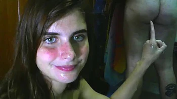 Unknown webcam brunette with green eyes  freckles: Blowjob, Hardcore  Babe Porn