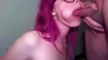 Webcam Nerd Gets a Facial F: Blowjob, Amateur  Masturbation Porn