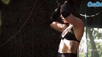 Camsoda - Gloved MILF giving head to bound hardcore cock