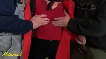 Hairy Horse Tamer Double Penetrated In Horse Stable For Her First Time