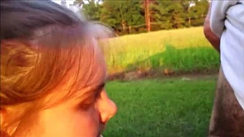 First Time Public Blowjob Wife Gets Huge Cum Facial on Naked Big Tits