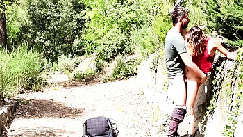 Skinny Small Tits Magia Rosa Outdoor Blowjob and Eating Pussy HD