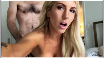Sarah Harlow - Hot Blonde Milf Fucked And Gets Big Load Of Hot Cum On Her Tits Pov