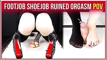 Cockbox Handjob Torture & High Heels Footjob With Ruined Orgasm Era