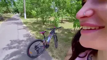 Cumface challenge in public after fucking and sucking with a stranger