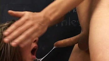 Delilah Strong In Hot Blonde Teen 18+ Kneels Down And Blows Huge Cock Dick And Cum Swallow