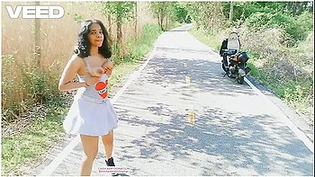 Korean Solo Female Does Public Cosplay Skirt Walking Nude