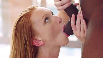 Redhead beauty Katy Kiss gets her pussy railed by bbc in steamy session