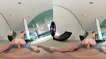 A beautiful sex session of the couple with a red-haired beauty Holly Molly