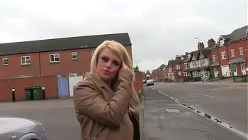 Bustyeager for cock starts masturbating in the car waiting forcocks