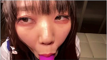 I Keep Sucking My Favorite Cock Deep Into My Throat. Costume Play Pervert Woman