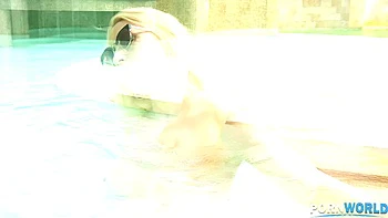 A MILF and her Magic Wand - Poolside Pussy Play