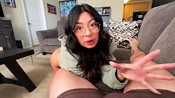 Curvy Latina Stepsister Rewards Me By Riding My Huge Cock! Cami Strella, Steve Rickz