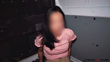 Student forgiven in van