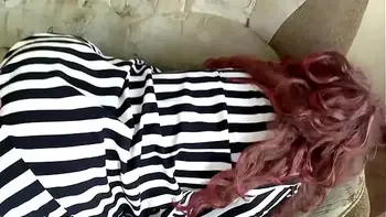 The step son touched his mom's ass and fucked in the mouth and anal