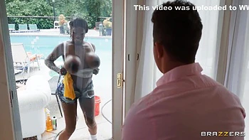 Ebony Mystiques Teases Her Client Then Gets Fucked Hard