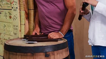 Lucas Frost, Lucy Lotus And Tia Maria In Catches And Sucking A Fat Dildo