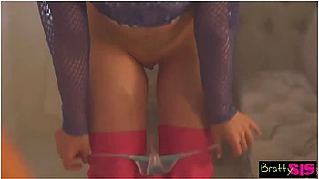 Myra Moans & Megan Marx Play Thrilling Halloween Game With Stepbros Dick