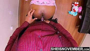 Big Ebony Titties Hang Over Chair Getting Fucked Doggystyle