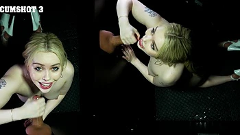 Petite Haley Spades gets her pussy stuffed through a gloryhole