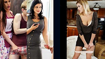 Sexy Brunette Stepsis Strips And Fucks Her Perv Stepbro ft. Amara Romani: Porn