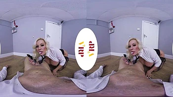 Ahatss: Blowjob, Cowgirl  Blonde VR Porn