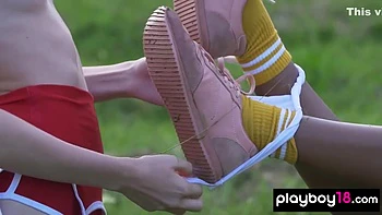 Nirmala Fernandes And Kate Great - Ebony Teenie And Gf Played Badminton