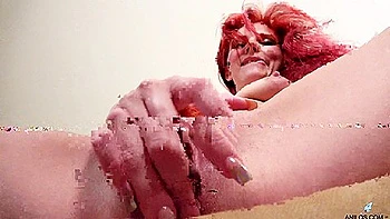 All-natural Redhead Milf Plays With A Pink Toy On The Couch With Devyn Lux