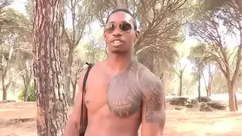 Black dude looks for horny babes at the nude beach and bangs one of 'em