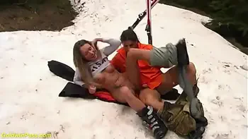 german public mountain snow anal party
