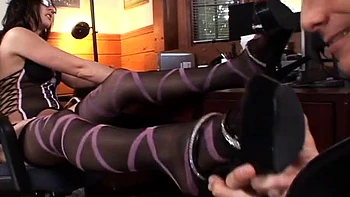 Guy with foot fetish licking ass