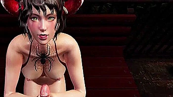 Succubus Abelin In Hot 3d Hentai - Unique Tongue Blowjob For Big Dick, Pov Sitting Handjob Experience, Deepthroat Mouth Fuck Cum - Car Toon