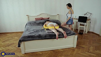 Hairy Stepmom Joanne Gets A Naughty Massage From Her Hot Young Lesbian Stepdaughter Jessie Clark