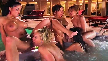 Lesbian Fivesome In The Pool: Licking, Babe  Onlyfans Porn