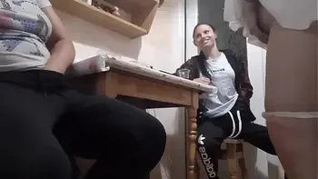 From dirty talk, our three pussies began to flow and cum - Lesbian Illusion Girls