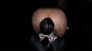 Ass licking in public in dark forest - Lesbian Illusion Girls