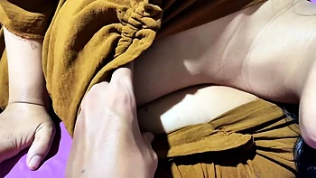 (handjob) My Stepsister Is Very Sexy, Her Big Tits Make Me Horny