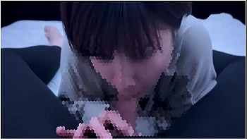 Short-cut College Student With Dark Hair Gets Oral Ejaculation In A Thick Blowjob And A Lot Of Sperm