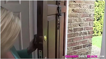 Granny Gobbles Black Dick And Gets Fuck
