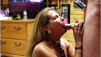 Mature Milf Deepthroats,sucks,swallows Huge Cock