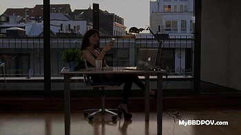 Big Black Cock In Petite French Maid Lana Fever's Tight ASS