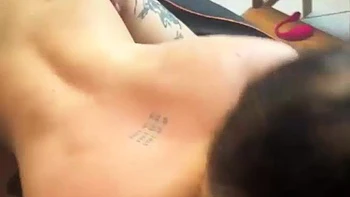 Italian slut get two loads of cum after shagging two guys li