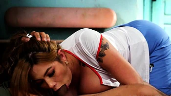 Busty Nurse Fulfills A Christmas Wish