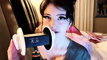 Jinx ASMR Relaxing Heavy Breathing and Ear Rubbing Video