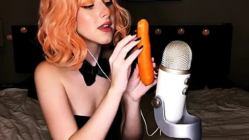 Diddly Easter Bunny Eats a Carrot Lewd ASMR Video