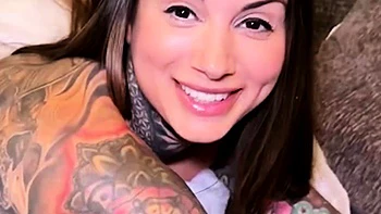 Tattooed Latina Can't Get Enough Of Cock