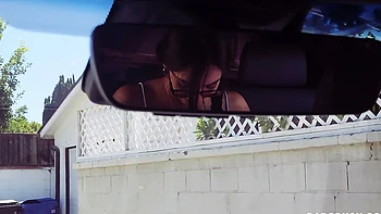 Small titted brunette teen fingering on the bed