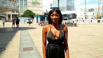 Blonde babe Kagney Karter horny solo masturbation outdoors