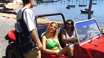 Busty Blonde Lydia Is with Two Guys Outdoors Having Sex - Private Porn Sex Videos