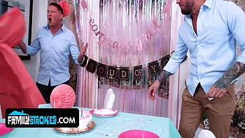 Pierce Paris, Roxie Sinner And Jayden Marcos - Graduation Surprise - Stepdaughter Takes On Three Huge Taboo Dicks At Once